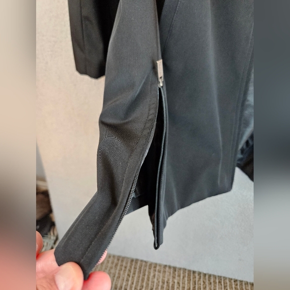 Calvin klein Rain Coat Mens sz M Black Pockets Side Hip Zips Double Zipper - Picture 9 of 14